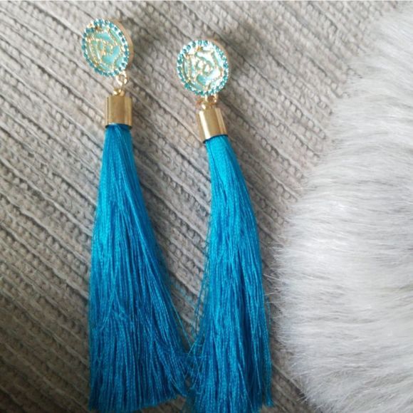 Women Bohemian Crystal Long TasselEarrings - Picture 2 of 13